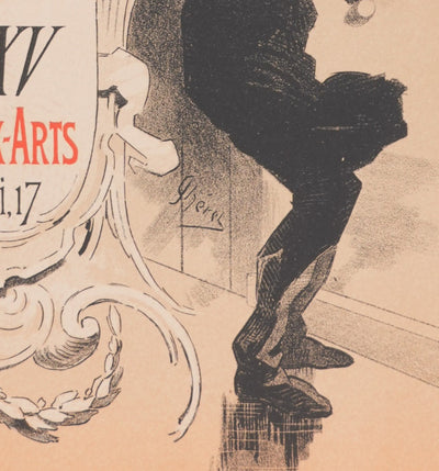 Jules CHERET : Ecole des Beaux-Arts, Lithographie originale signée