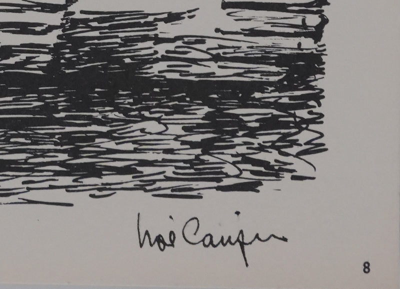 Noé CANJURA : Le pont humain, Héliogravure signée