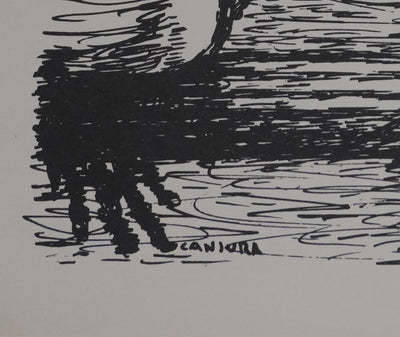 Noé CANJURA : Le pont humain, Héliogravure signée