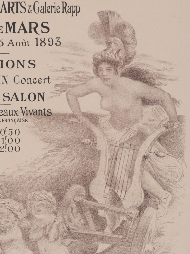 Adolphe WILLETTE : Exposition internationale, Lithographie originale signée