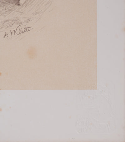 Adolphe WILLETTE : Exposition internationale, Lithographie originale signée