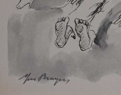 Yves BRAYER : Les pleureuses, Héliogravure signée