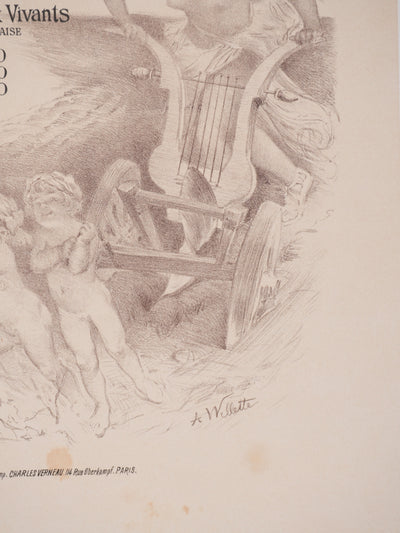 Adolphe WILLETTE : Exposition internationale, Lithographie originale signée