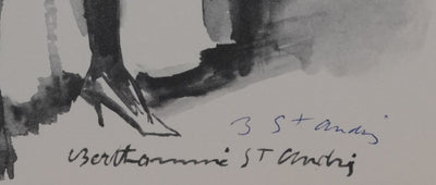 Louis Berthomme SAINT-ANDRE : L'attente, Héliogravure signée