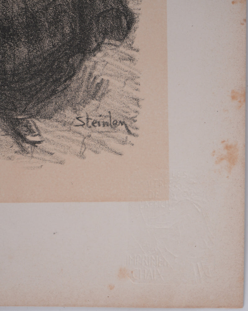 Théophile Alexandre STEINLEN : La discussion, Lithographie originale signée