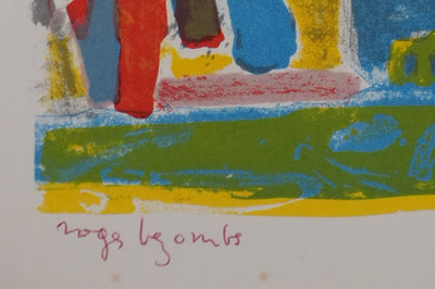 Roger BEZOMBES : Le jardin coloré, Lithographie originale signée