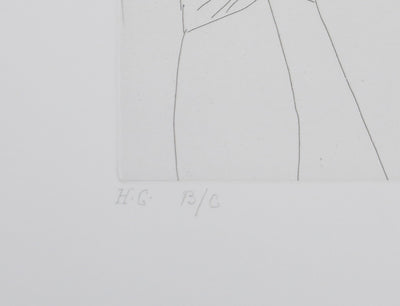 Pablo PICASSO : Les 156, Barbu fantasmant, femmes, homme et homme grec au corps de femme, Gravure originale signée