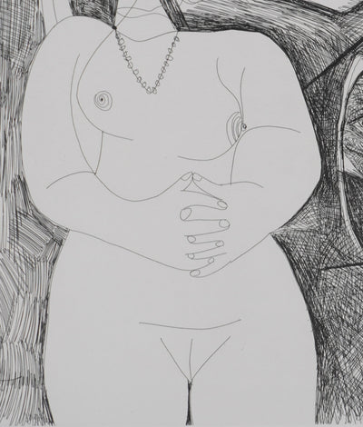 Pablo PICASSO : Les 156, Célestine et filles, avec deux hommes en costume du XVIIe siècle, Gravure originale signée