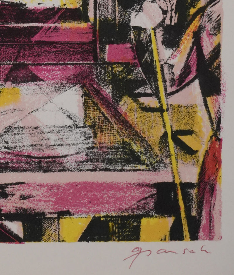 Emile GRAU-SALA : Le conclave, Lithographie originale signée