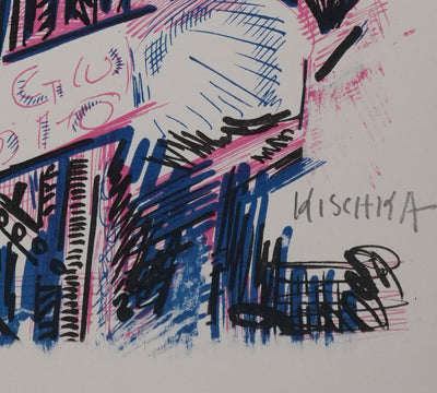 Isis KISCHKA : Le discours, Lithographie originale signée