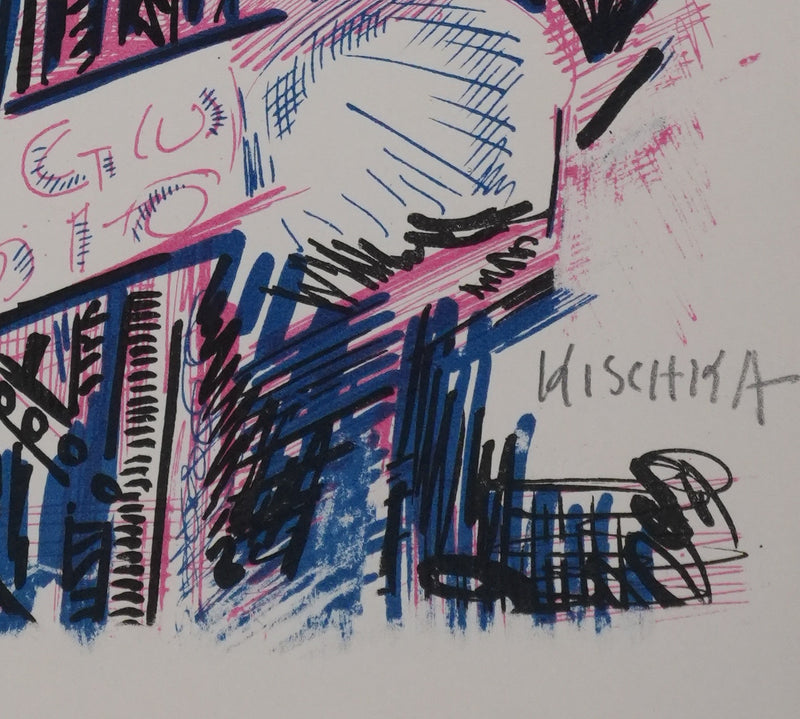 Isis KISCHKA : Le discours, Lithographie originale signée