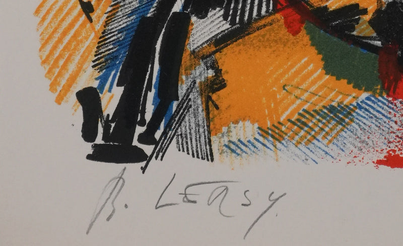 Roger LERSY : Tourbillon abstrait, Lithographie originale signée