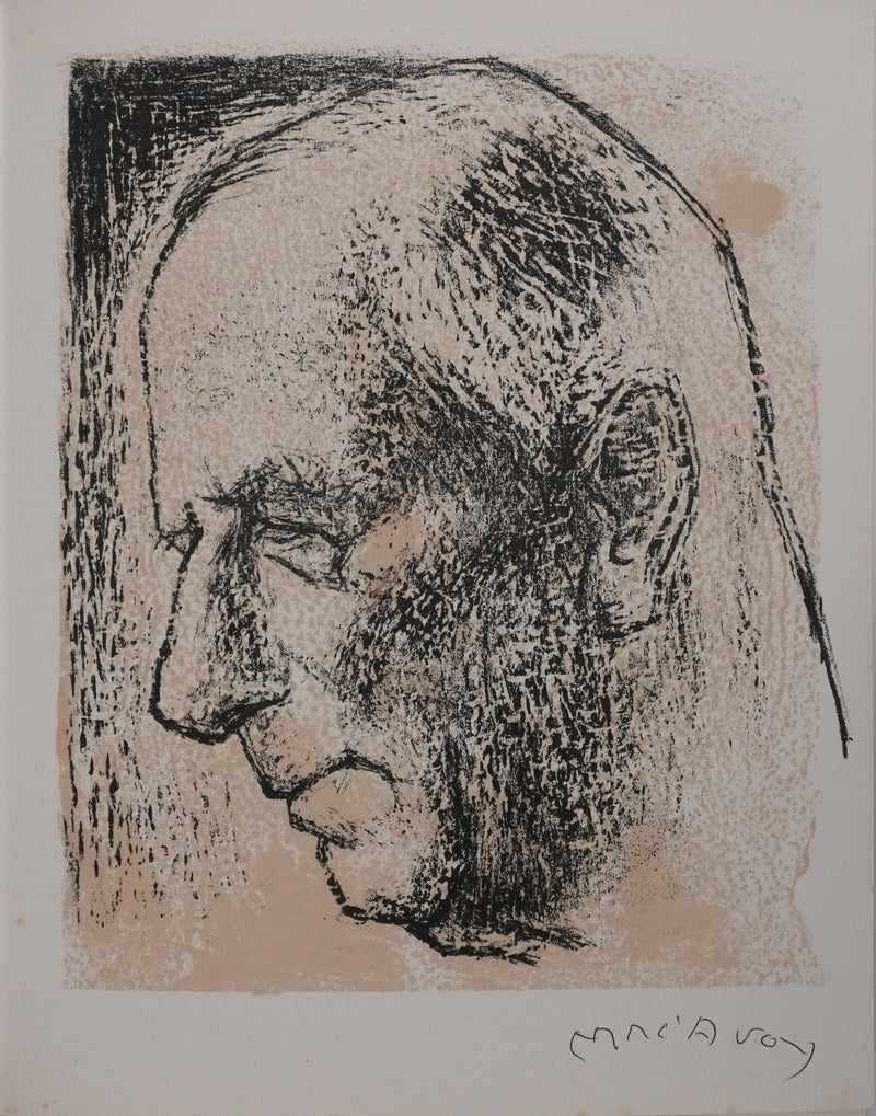 Edouard MAC-AVOY : Le général De Gaulle, Lithographie originale signée