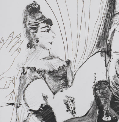 Pablo PICASSO : Les 156, Degas paie et s’en va, Les filles ne sont pas tendres, Gravure originale signée