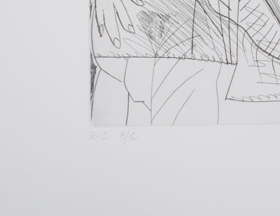 Pablo PICASSO : Les 156, La Fête de la patronne, Confetti et diablotin…, Gravure originale signée