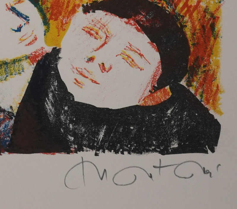 Roger MONTANE : Les enfants rêveurs, Lithographie originale signée