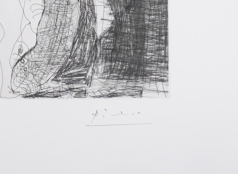 Pablo PICASSO : Les 156, Degas chez les filles, Repos et intimité, Gravure originale signée
