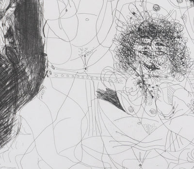 Pablo PICASSO : Les 156, Degas chez les filles, Repos et intimité, Gravure originale signée