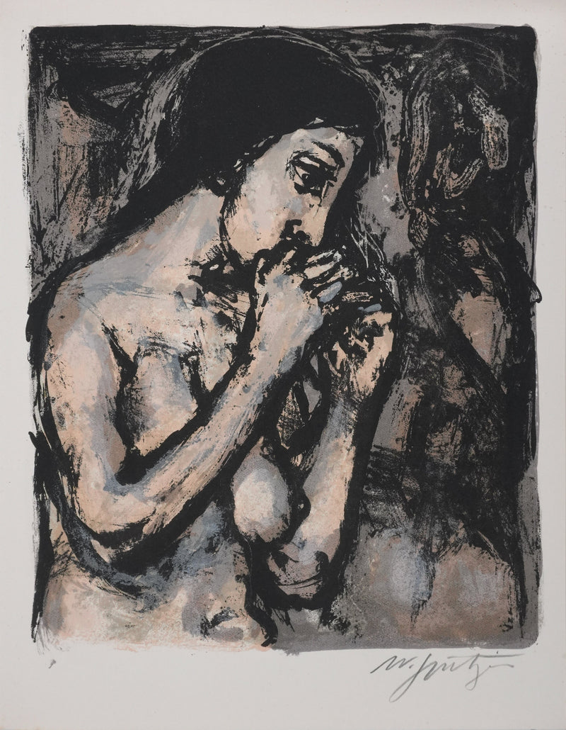 Walter SPITZER : Nu féminin, Lithographie originale signée