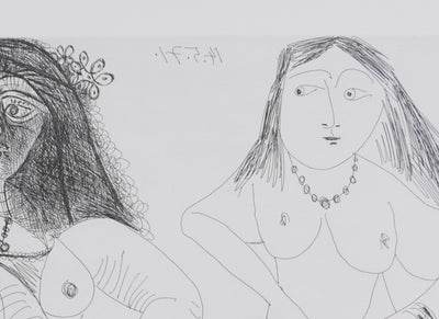 Pablo PICASSO : Les 156, Degas chez les filles, La note, Gravure originale signée