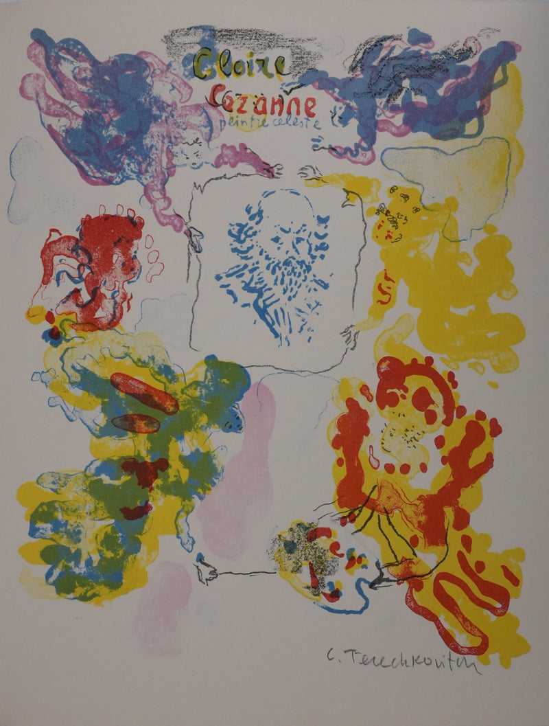 Constantin TERECHKOVITCH : La gloire de Cézanne, Lithographie originale signée