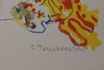 Constantin TERECHKOVITCH : La gloire de Cézanne, Lithographie originale signée