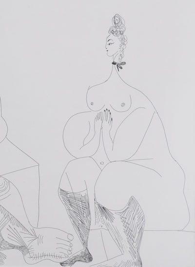 Pablo PICASSO : Les 156, Maison close, Repos et bavardages, Gravure originale signée