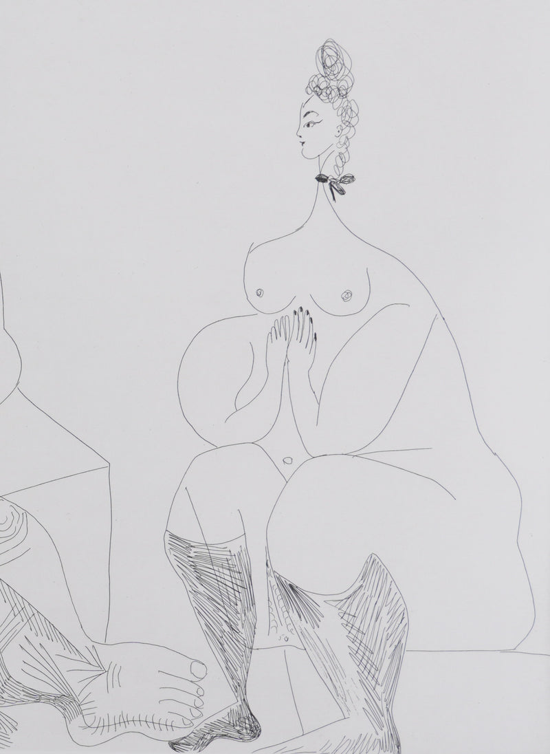 Pablo PICASSO : Les 156, Maison close, Repos et bavardages, Gravure originale signée