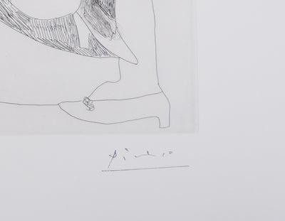 Pablo PICASSO : Les 156, Degas songeant, Filles entre elles, Gravure originale signée