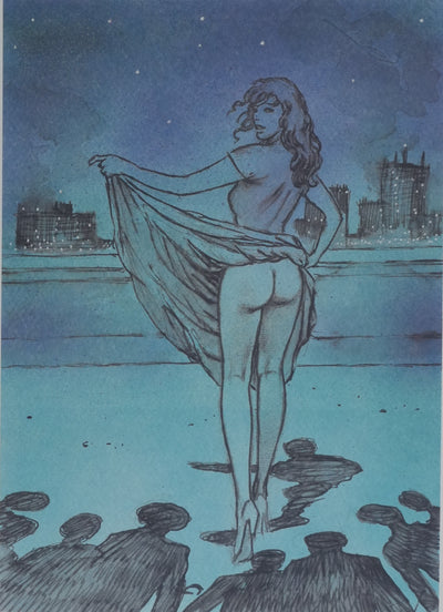 Milo MANARA : Sous les étoiles, Lithographie originale signée