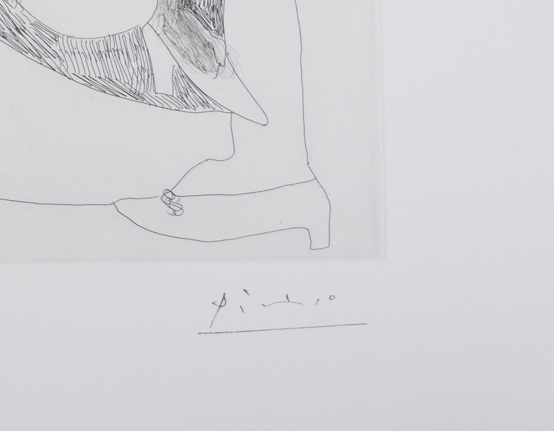 Pablo PICASSO : Les 156, Degas songeant, Filles entre elles, Gravure originale signée