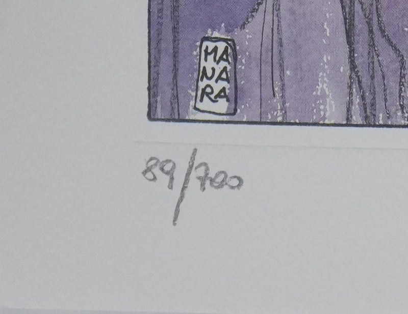Milo MANARA : Le châtiment, Lithographie originale signée