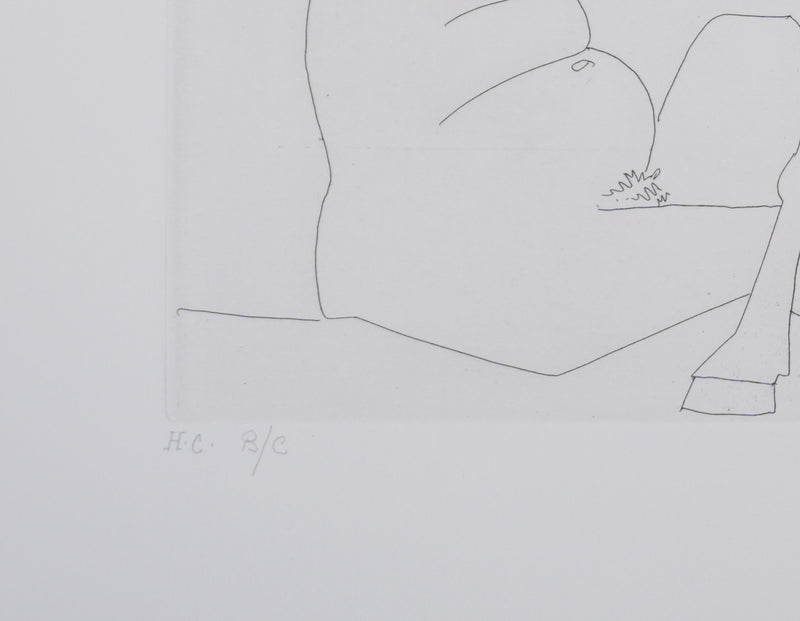 Pablo PICASSO : Les 156, Degas imaginant, Fête champêtre, avec bal musette masqué, Gravure originale signée
