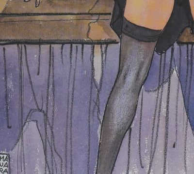 Milo MANARA : Le châtiment, Lithographie originale signée