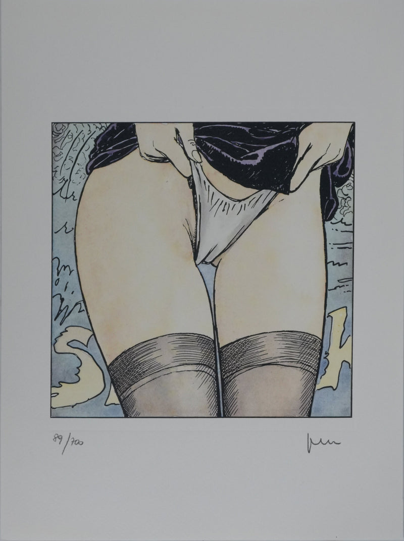 Milo MANARA : Sous la soie, Lithographie originale signée