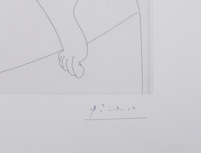 Pablo PICASSO : Les 156, Repos, Deux filles bavardant, Gravure originale signée