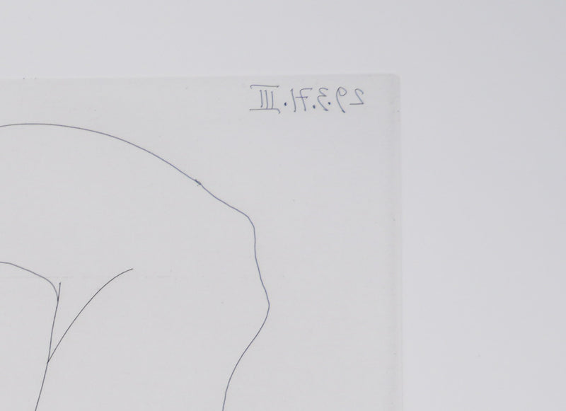 Pablo PICASSO : Les 156, Repos, Deux filles bavardant, Gravure originale signée