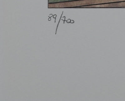 Milo MANARA : Le billard, Lithographie originale signée