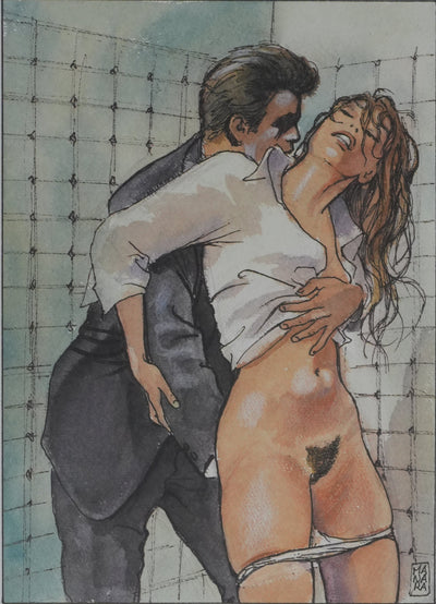 Milo MANARA : Moment de pulsion, Lithographie originale signée