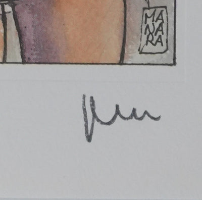 Milo MANARA : Moment de pulsion, Lithographie originale signée