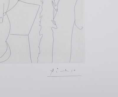 Pablo PICASSO : Les 156, Maison close, Degas avec son album…, Gravure originale signée