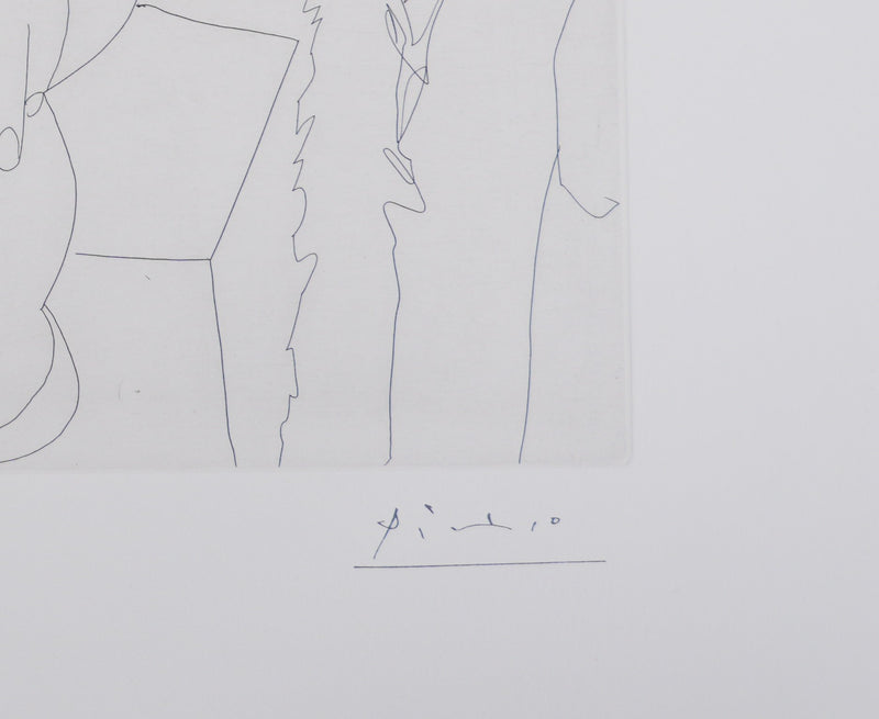 Pablo PICASSO : Les 156, Maison close, Degas avec son album…, Gravure originale signée