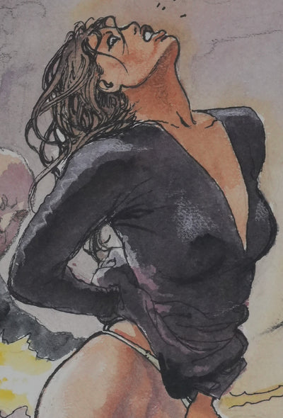 Milo MANARA : La fessée, Lithographie originale signée