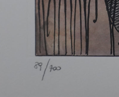 Milo MANARA : Jeu de jupons, Lithographie originale signée