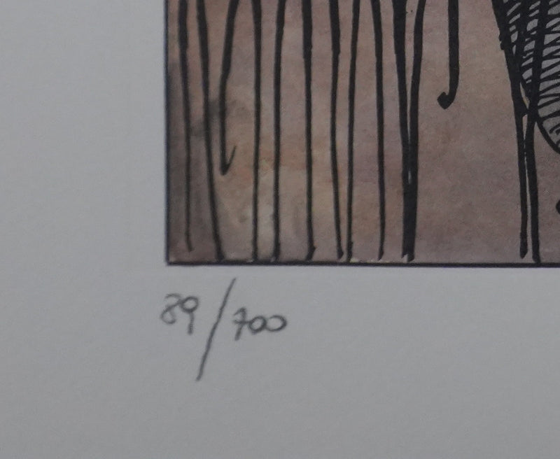 Milo MANARA : Jeu de jupons, Lithographie originale signée