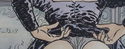 Milo MANARA : Jeu de jupons, Lithographie originale signée