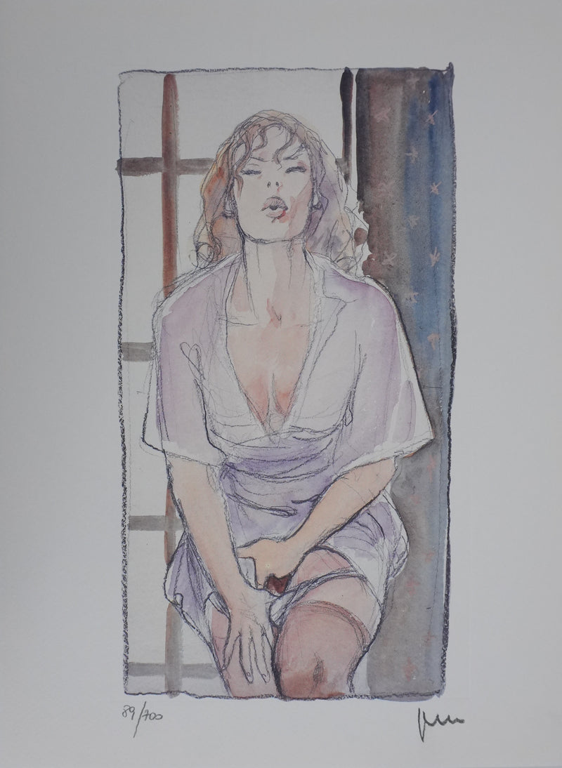 Milo MANARA : Intimité féminine, Lithographie originale signée