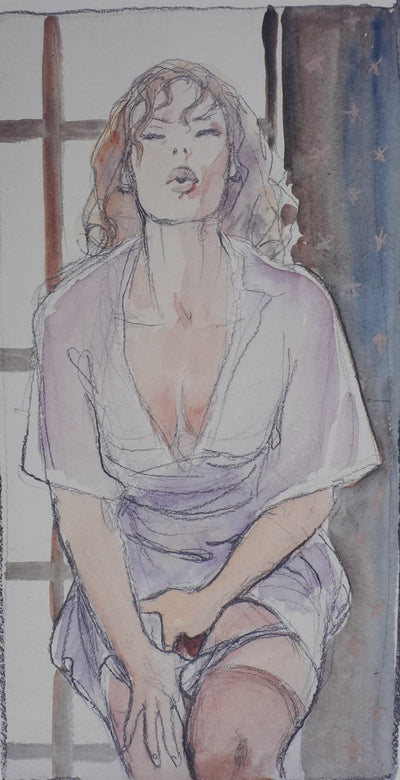 Milo MANARA : Intimité féminine, Lithographie originale signée