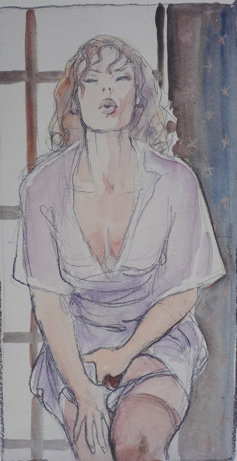 Milo MANARA : Intimité féminine, Lithographie originale signée