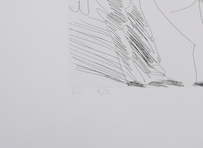 Pablo PICASSO : Les 156, Degas, les mains dans les poches, et deux filles, Gravure originale signée